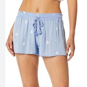 PJ Salvage Snowflakes Blue and White Shorts. Size M NWT